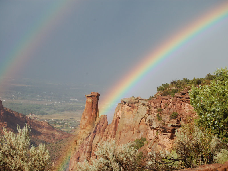 Double Rainbow (Colorado National Monument)